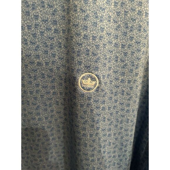 Peter Millar Summer Comfort Polo Shirt Mens XL All Over Skull Print Golf Stretch - Picture 3 of 9
